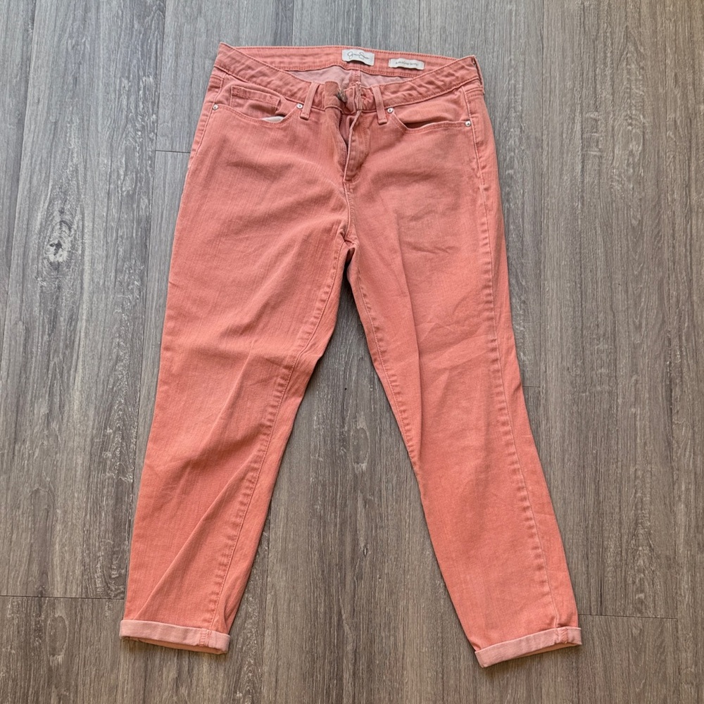 Celebrity Pink Skinny Jeans – Size 8/29 – Coral Pink Stretch Denim